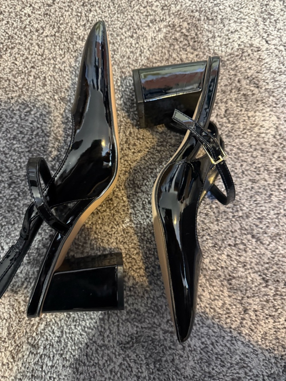 BCBG Black Patent Leather Pointed Slingback Pump - Picture 5 of 6
